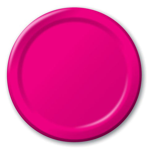 Hot Pink Plates (24 bulk pack)