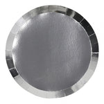 Metallic Silver Dinner Plates (10 pack)