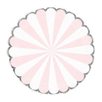 Pale pink Striped Plates (8 pack)