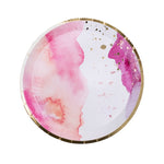 Pink Watercolour Dessert Plates (8 pack)