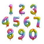 Rainbow Giant Number Balloon