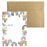 Rainbow Party Invitations (10 pack)