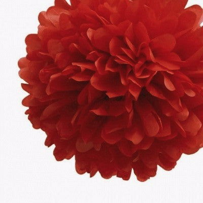 Red Tissue Pom Pom