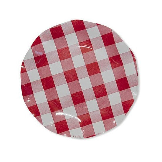 Red Gingham Plates (8 pack)