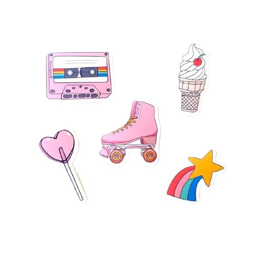 Retro Fun Sticker Set (5 pack)