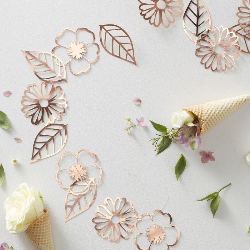 Rose Gold Flower Garland