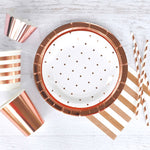 Rose Gold Stripes & Dots Treat Bags (10 pack)
