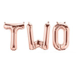 Rose Gold 'TWO' Balloons