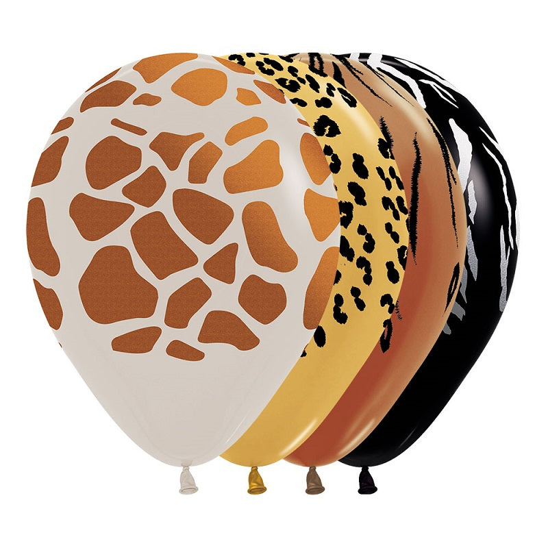 Animal Print 28cm Balloons (5 pack)