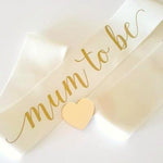 Ivory Mum To Be Sash