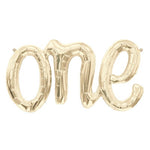White Gold 'ONE' Script Balloon