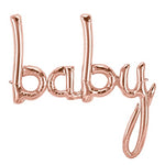 Rose Gold 'BABY' Script Balloon