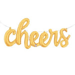 Gold 'CHEERS' Script Balloon