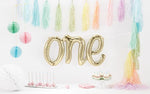 White Gold 'ONE' Script Balloon