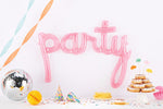 Pink 'PARTY' Script Balloon