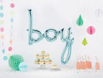 Blue 'BOY' Script Balloon