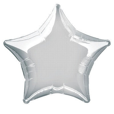 Silver Giant Star Balloon