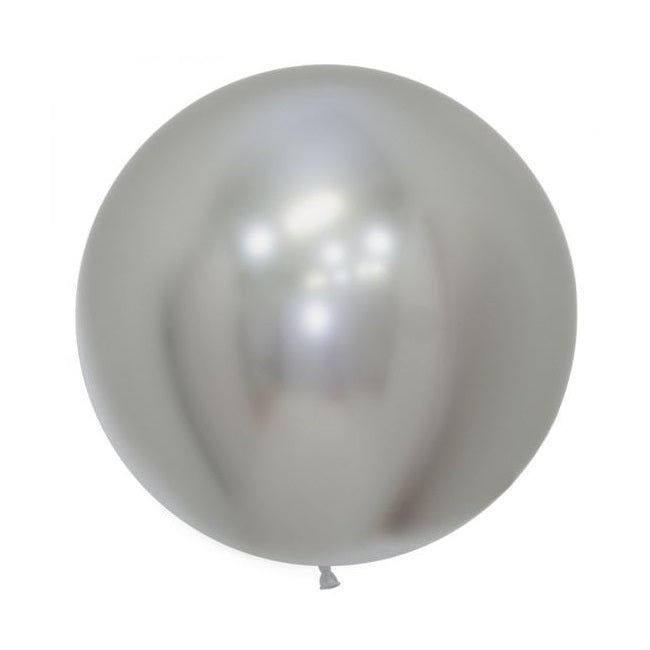Silver Reflex 60cm Round Balloon