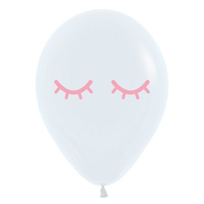 White Sleepy Eyes 30cm Balloons (3 pack)