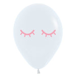 White Sleepy Eyes 30cm Balloons (3 pack)