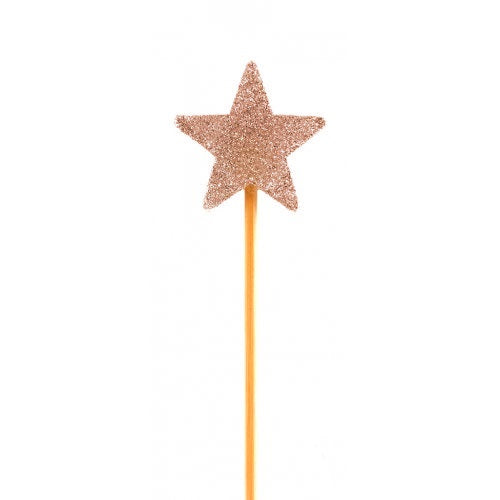 Rose Gold Glitter Star Candle
