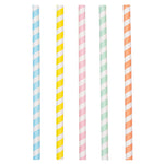 Pastel Striped Straws (10 pack)