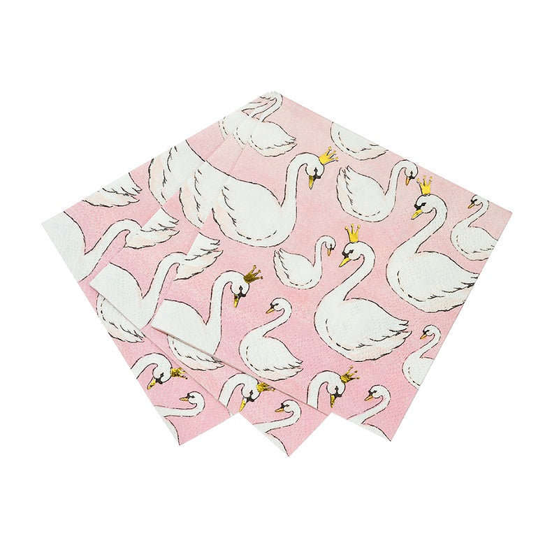 We Heart Swans Cocktail Napkins (16 pack)