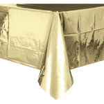 Metallic Gold Plastic Tablecloth