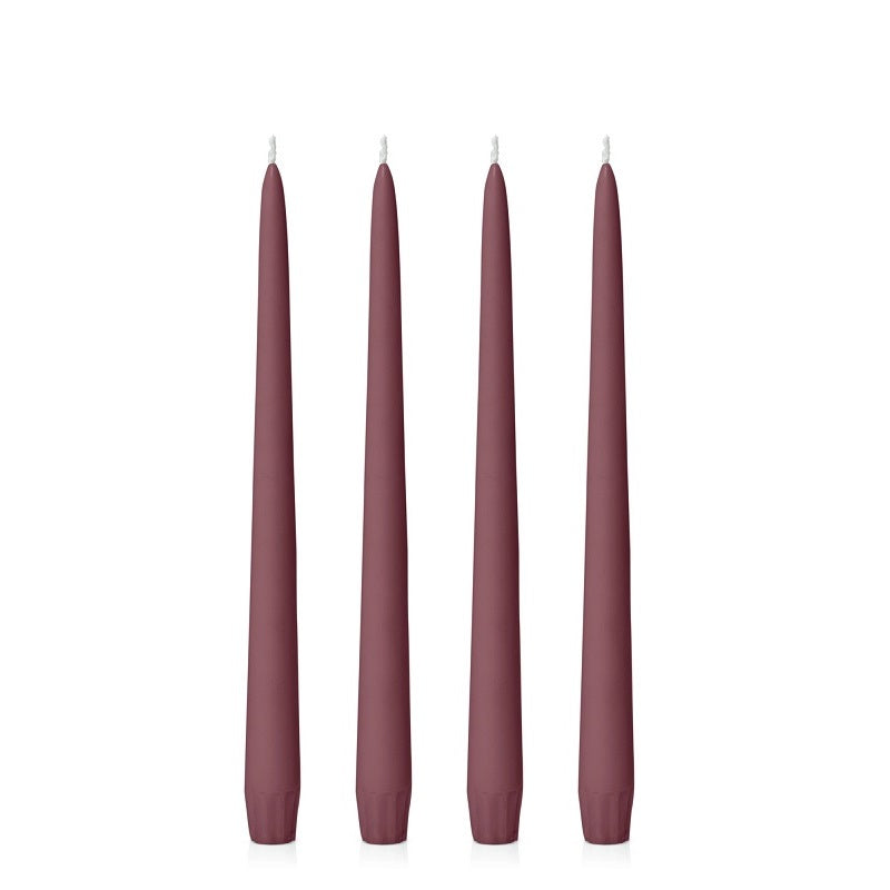 Burgundy Taper Candles (4 pack)