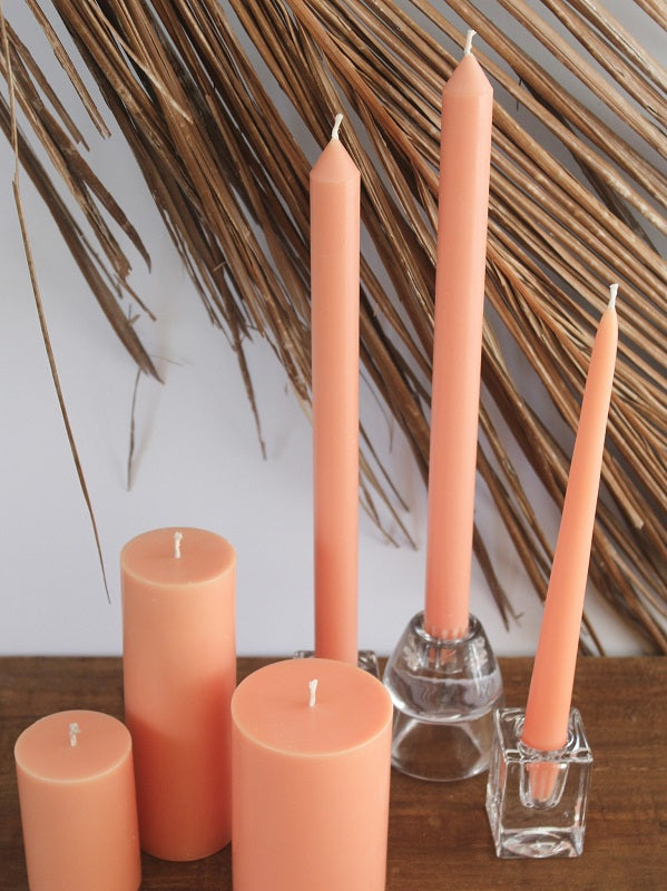 Peach Taper Candles (4 pack)