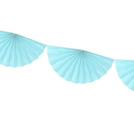 Pale Blue Tissue Fan Garland (3m)