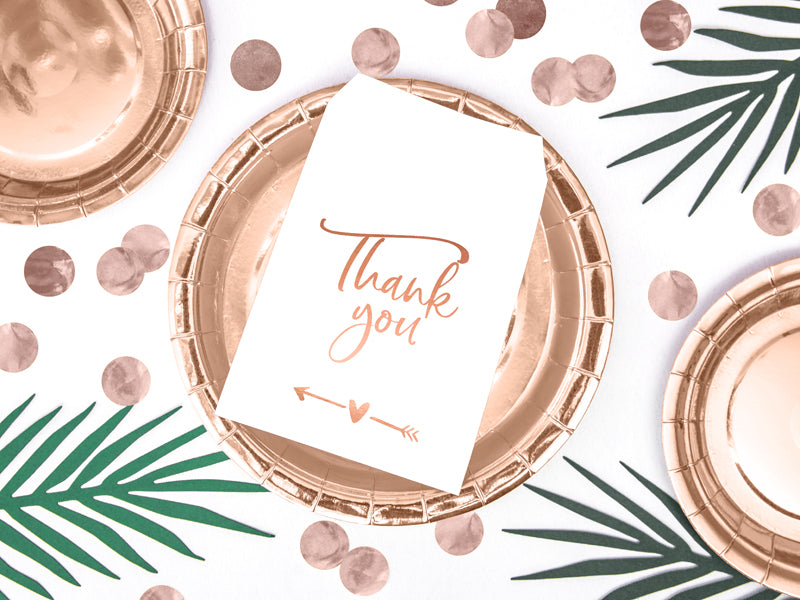 Rose Gold Thank You Treat Bags (6 pack)