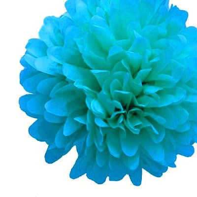 Turquoise Blue Tissue Pom Pom