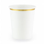 White & Gold Cups (6 pack)