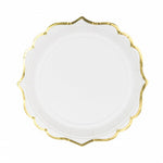 White & Gold Dessert Plates (6 pack)