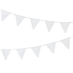 White Paper Lace Flag Garland