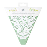 White Paper Lace Flag Garland