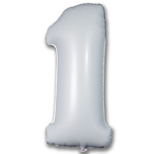 Satin White Giant Number Balloon