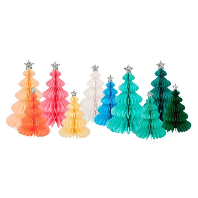 Rainbow Forest Honeycomb Trees (10 pack) *NO STARS*