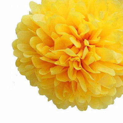 Yellow Tissue Pom Pom