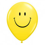 Yellow Smiley Face Mini 12cm Balloons (5 pack)