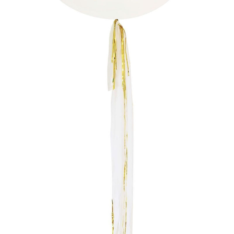 White & Gold Balloon Tail