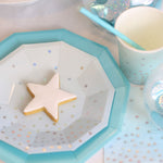 Blue & Iridescent Dessert Plates (10 pack)