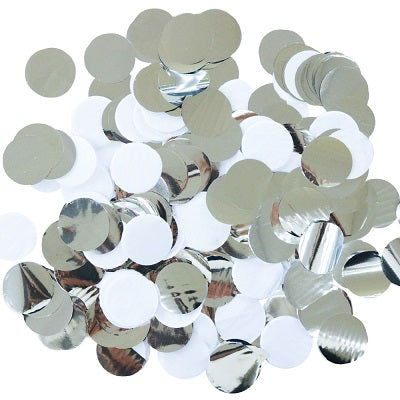 Silver & White Confetti