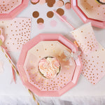Pink & Peach Dessert Plates (10 pack)