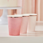 Ombre Pink & Rose Gold Cups (8 pack)