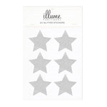 Silver Glitter Star Stickers (24 pack)